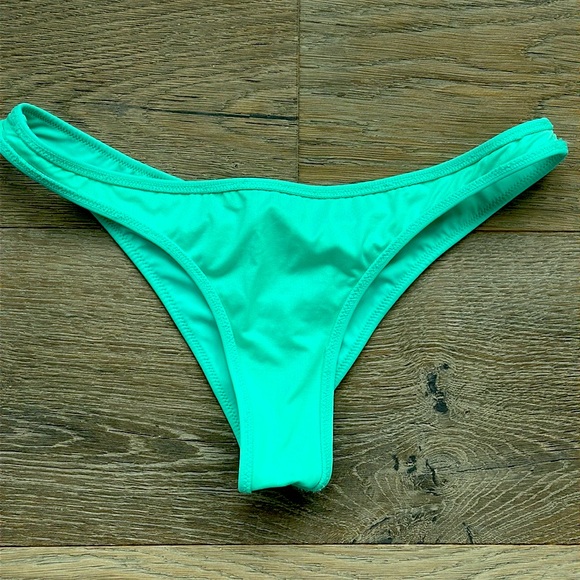 Victoria's Secret Teal Brazil Cheeky Bikini Bottom Ruched Back-S (Top Sold Sep) - Picture 8 of 10